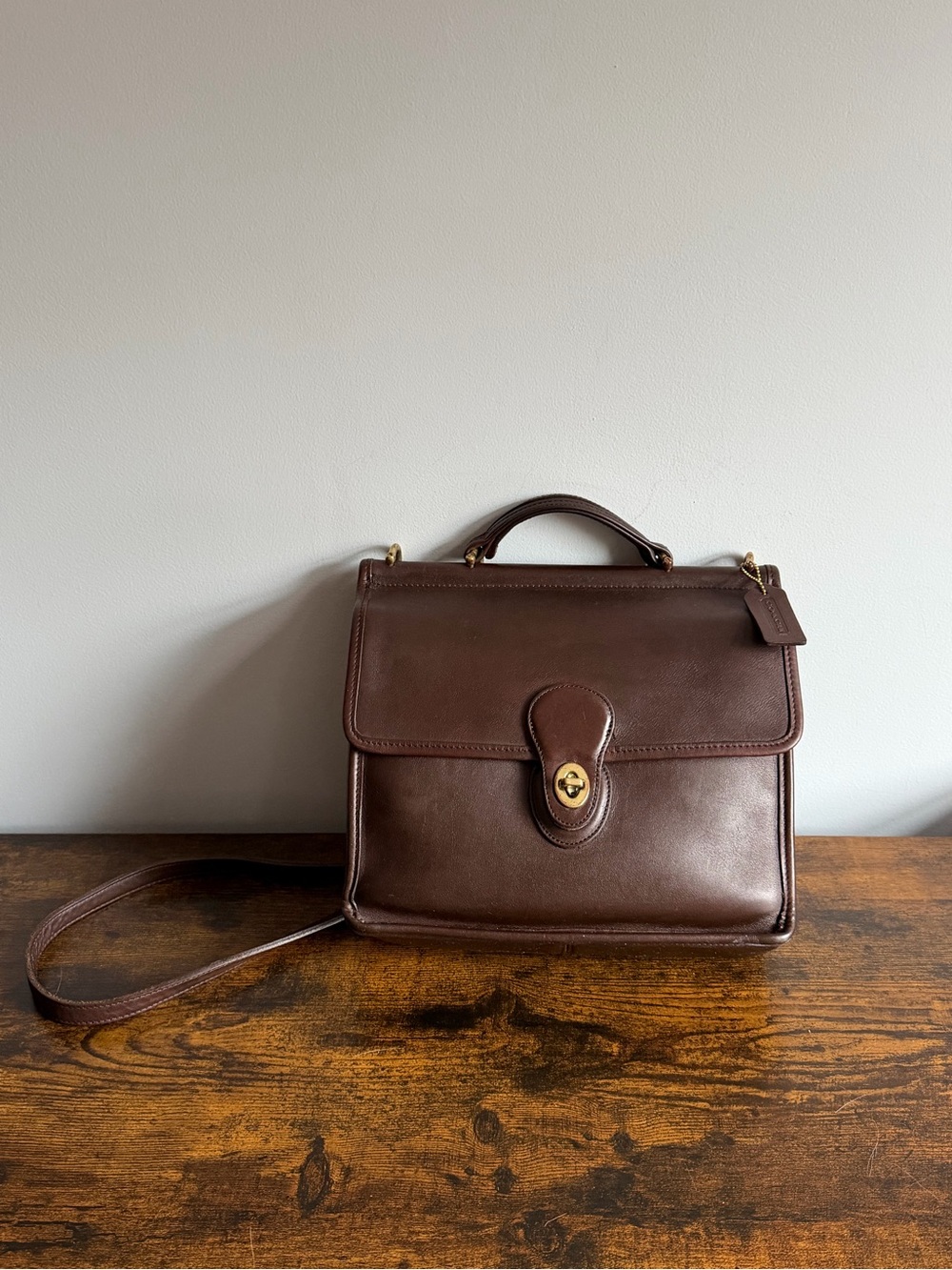 Vintage Coach Legacy Leather Briefcase Crossbody Bag Brown F7U-9927 - Picture 2 of 16